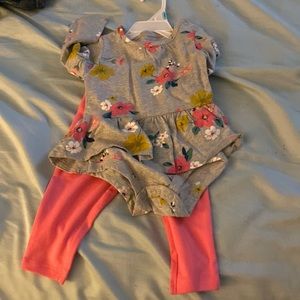 size 6 months long sleeve shirt with pants